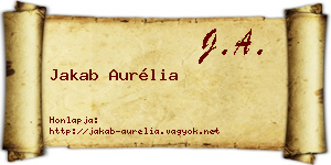 Jakab Aurélia névjegykártya